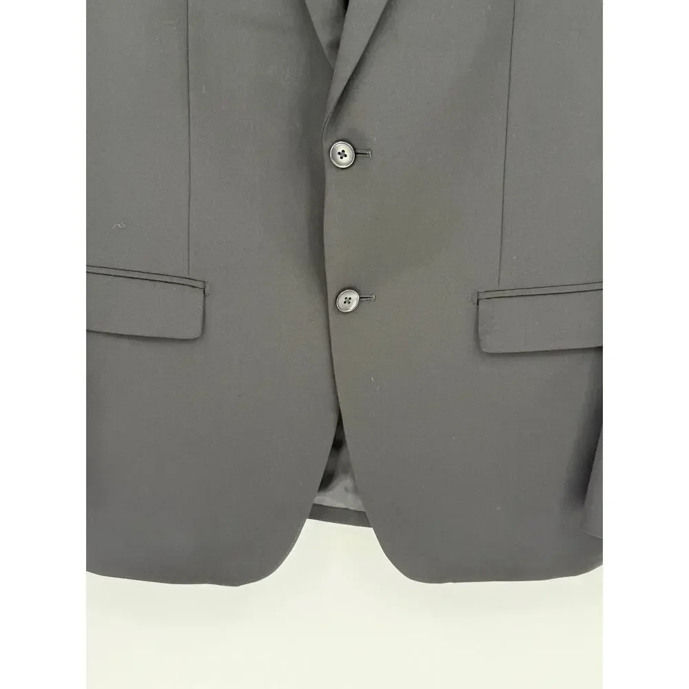 Theory Mens Black Wool Two Button Blazer Sport Coat Jacket 42R Corpcore Workwear - Picture 7 of 9